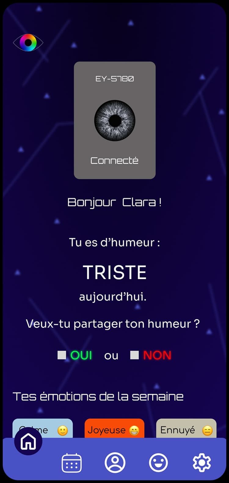 image de la page de choix de l'application