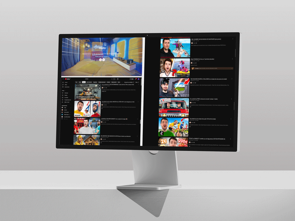 mockup d'un écran d'ordinateur contenant la maquette de recherche du projet