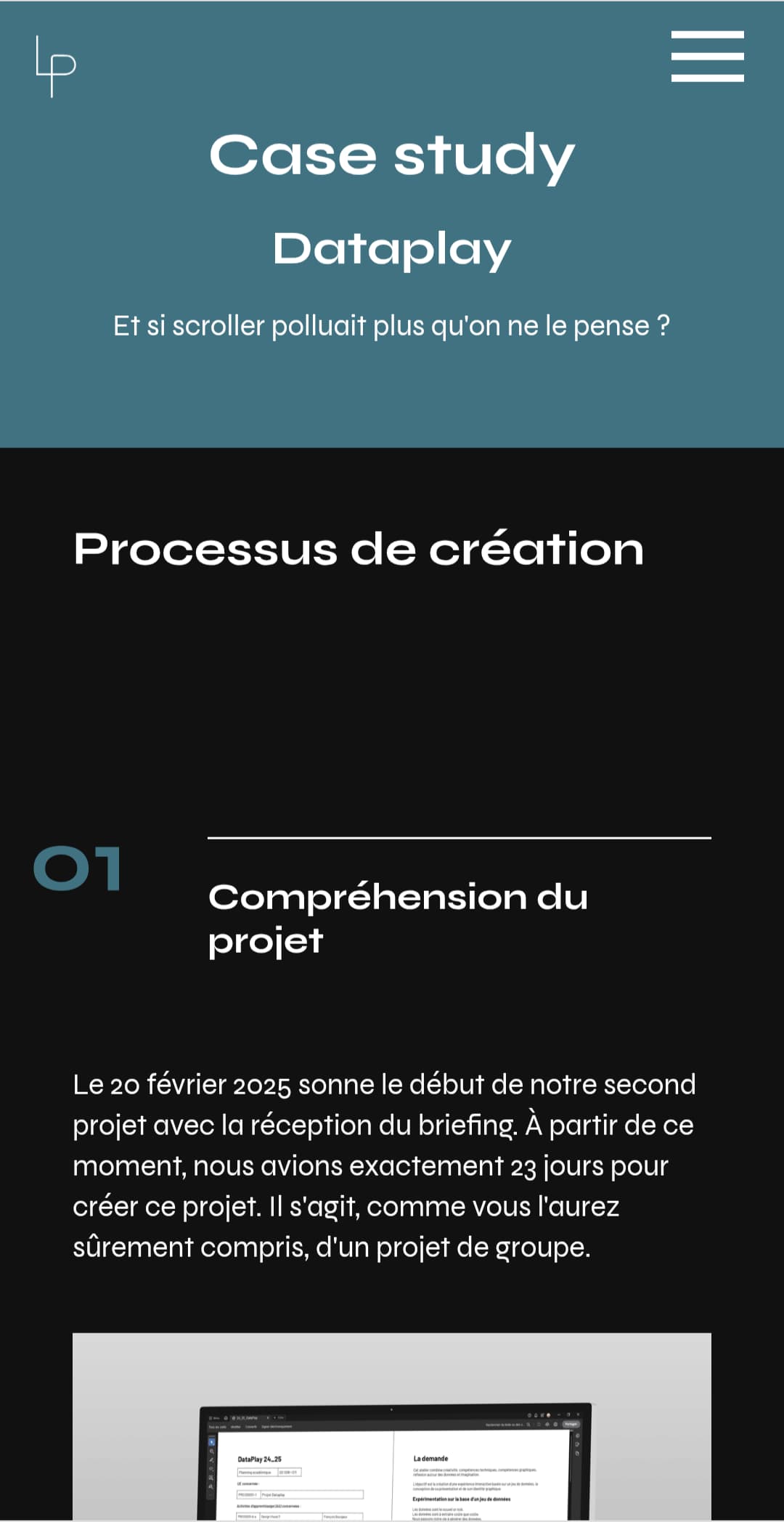 mockup du casestudy dataplay
