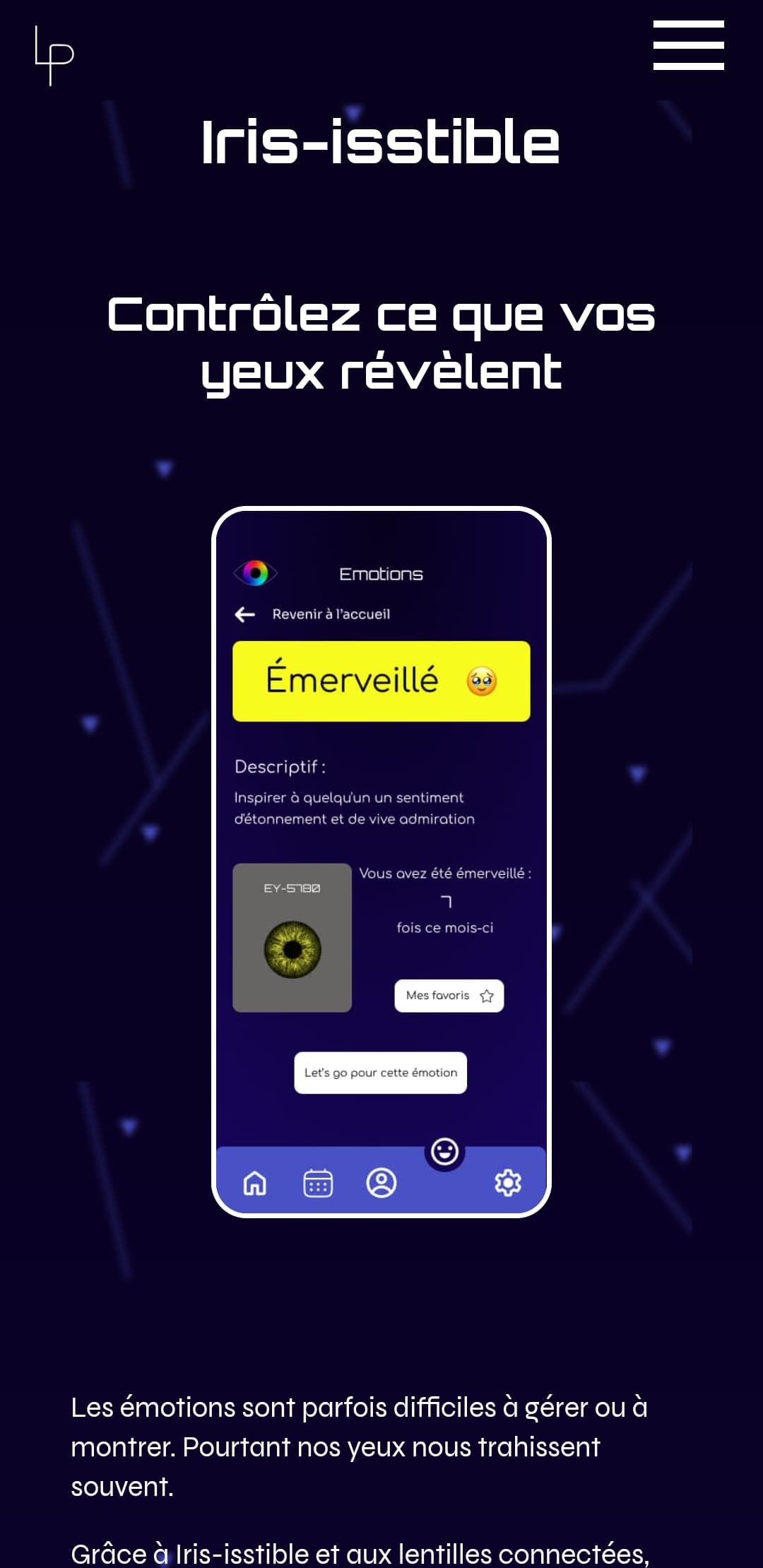 mockup du site design fiction